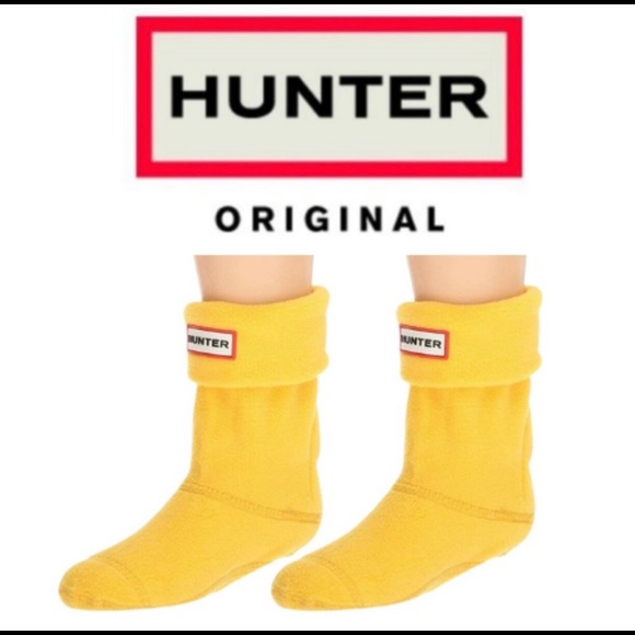 HUNTER Short Boot Socks Yellow/Sz:M:NWT - Picture 1 of 7